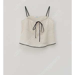 타낫 Ribbon sheer sleeveless top(베이지)