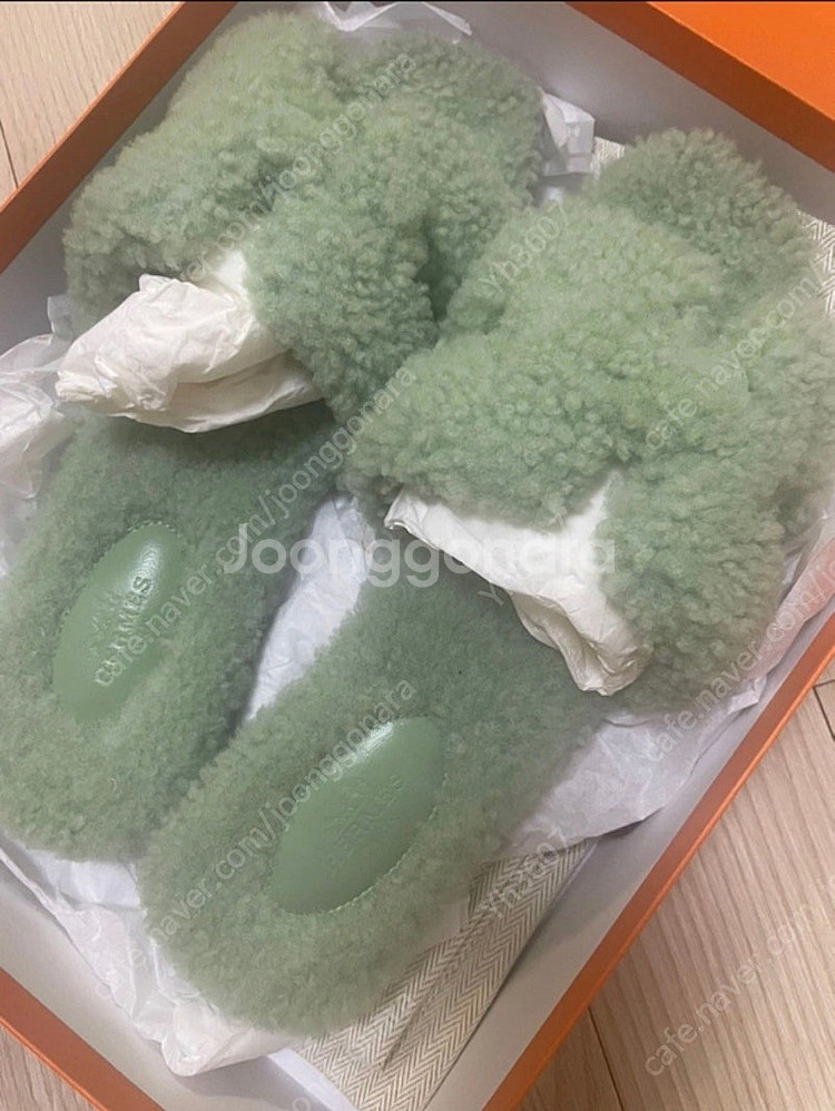 에르메스 시어링 오란 민트--1