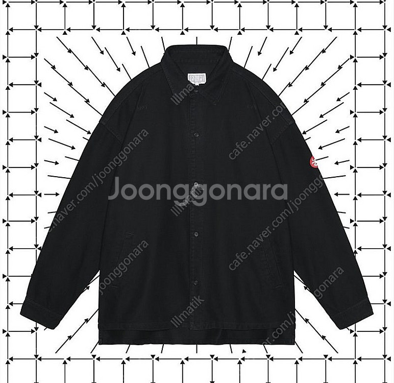 [L] 카브엠트 웰트 포켓 빅 셔츠 블랙--0