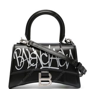Balenciaga발렌시아가 아워글래스 페인팅 로고블랙