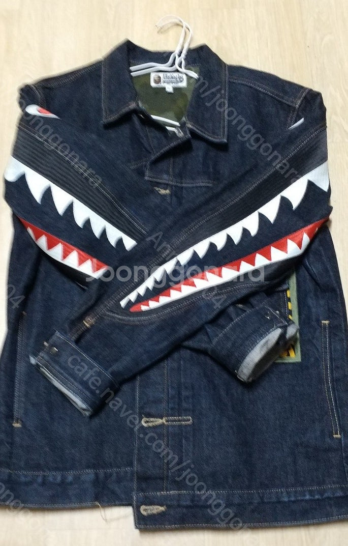 Bape Shark Denim Jacket XL 베이프...--1