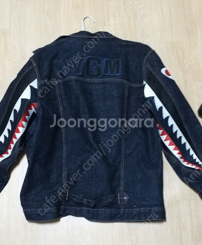 Bape Shark Denim Jacket XL 베이프...--2