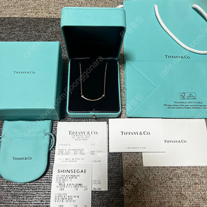 티파니앤코 T스마일 목걸이 스몰 로즈골드
