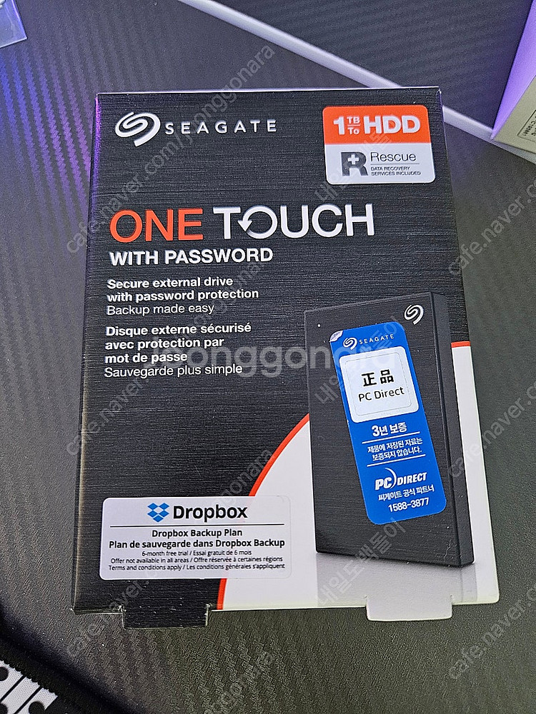씨게이트 1TB 외장하드 one touch (미개봉)--0