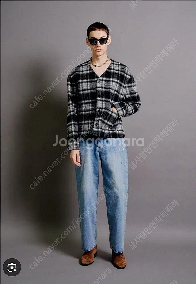 토니웩 모헤어 가디건 블루종 L--0