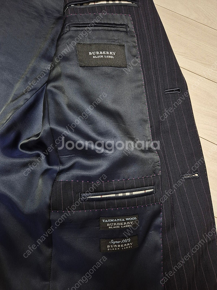 버버리 블랙라벨 피크라펠 수트 정장 (42L)100~1...--3