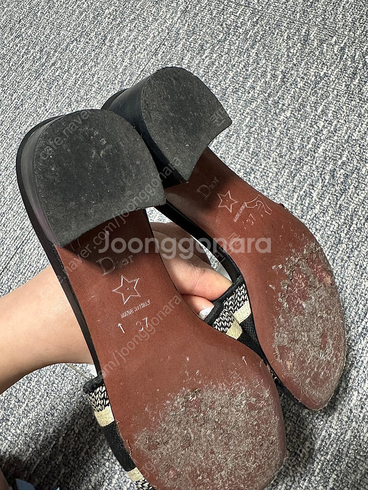 디올 디웨이 뮬 힐 37사이즈--2
