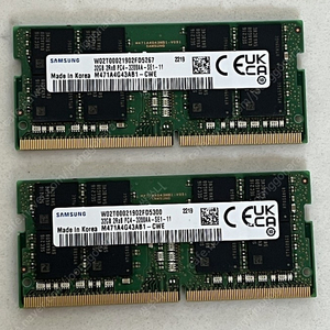 삼성 DDR4 32gb 3200 SODIMM 노트북 메모리 2개 (64gb)