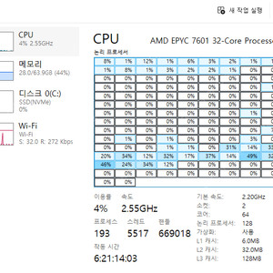 파이노드&게임컴퓨터32,40,64코어(윈도우11정품)