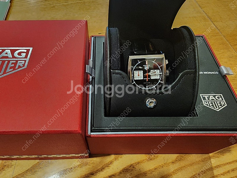태그호이어 모나코 검정판 39mm 풀구성--0