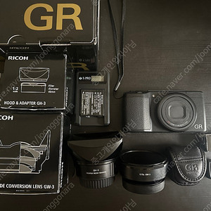 리코 GR2(GR II) 악세사리 세트(뷰파인더, 후드, 광각컨버터)