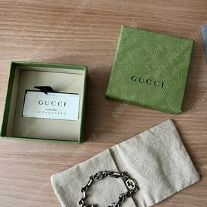 구찌 인터로킹 팔찌 17호 빈티지실버