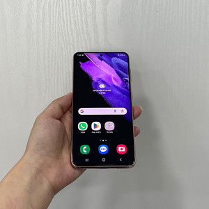 86487 갤럭시S21 핑크 256GB 부산 중고폰 팝니다 15만원