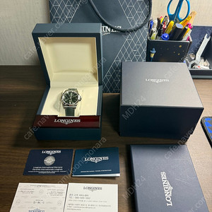 론진 콘퀘스트 38mm 그린 색상 러버 스트랩 판매
