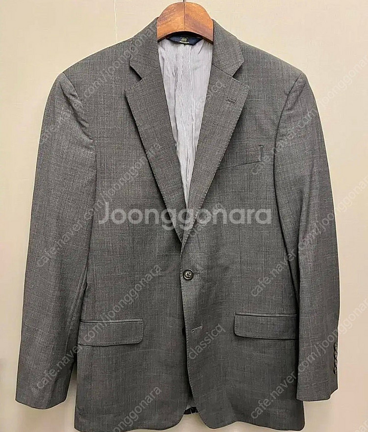 브룩스브라더스 익스플로러 그레이 체크 블레이저 36s--0