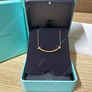 티파니 스마일 목걸이 미디움 로즈골드 새상품