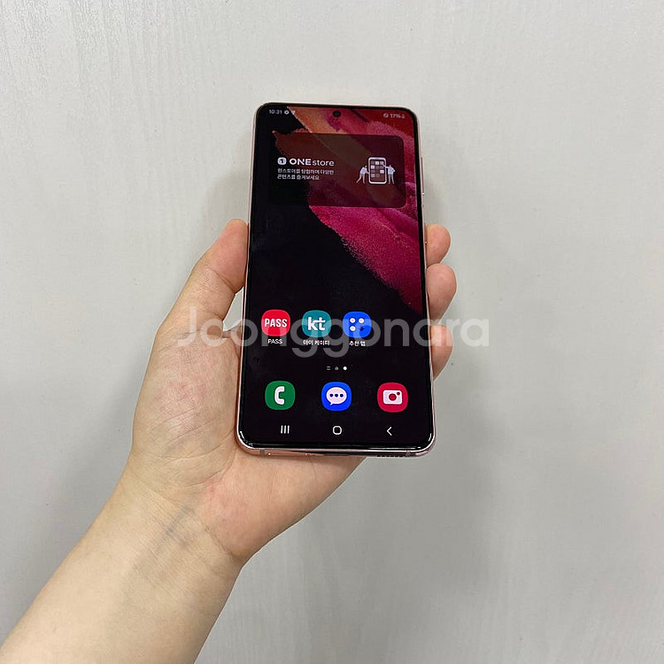 91204 갤럭시S21 핑크 256GB 부산 중고폰 팝...--1