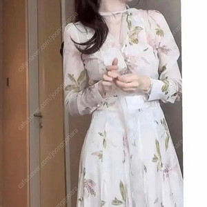 아보아보 플라워 실크 쉬폰 스커트 플로럴 플레어 스커트 주수루라벨르블랑메이윤그레이스유브라이드앤유미샤한섬