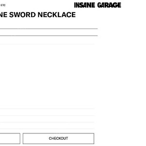 조실버x인세인개러지 BONE SWORD NECKLACE 은목걸이 팝니다.[새제품]