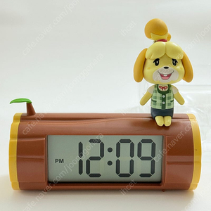 모여봐요 동물의숲 쿠지 A상 여울 통나무시계 알람시계