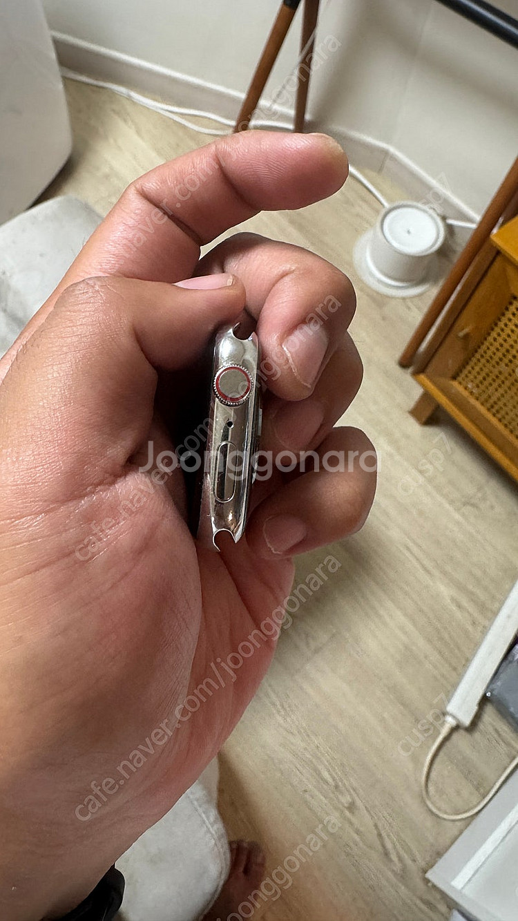 애플워치8 45mm 스테인리스 gpt+셀룰러 + 스트랩--1