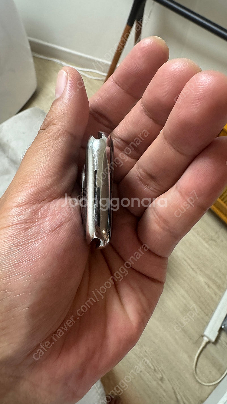 애플워치8 45mm 스테인리스 gpt+셀룰러 + 스트랩--2