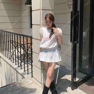 반택포)새상품)반팔 블라우스 원피스