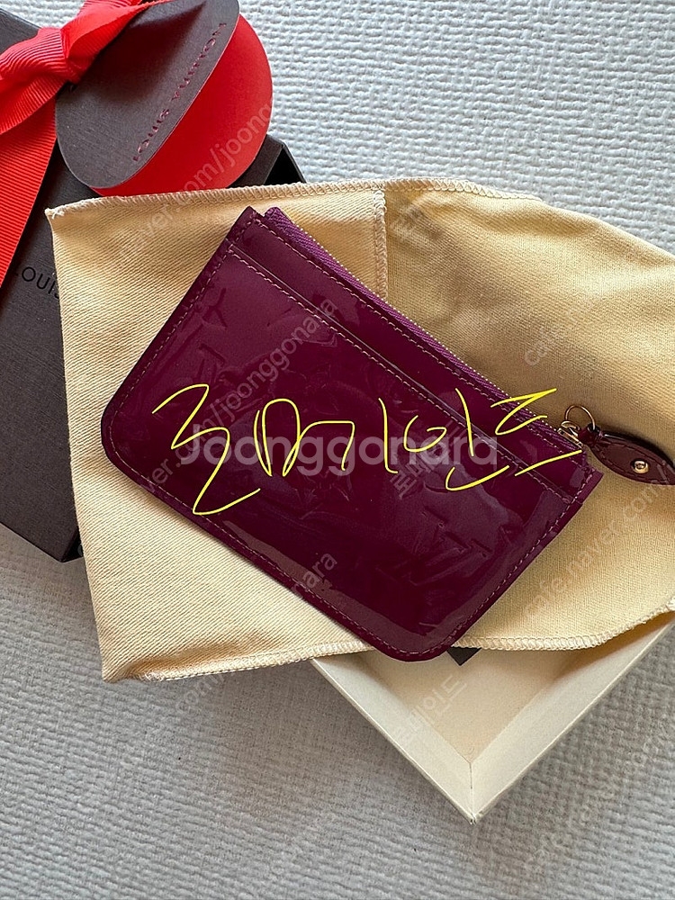 루이비통 키 케이스 파우치 카드지갑 마젠타핑크 새상품--4