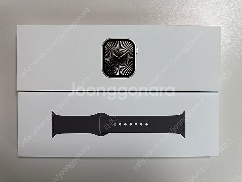 애플워치10 티타늄 46mm 내추럴 정품스트랩--1