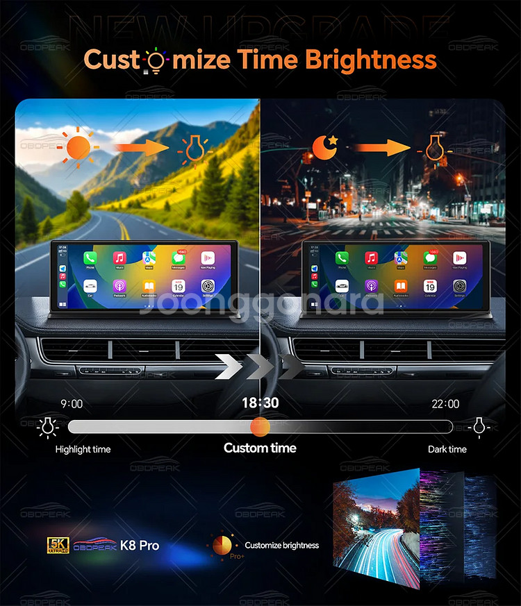 K8 PRO 자동차 DVR 카메라 5K 11.3인치 대...--9