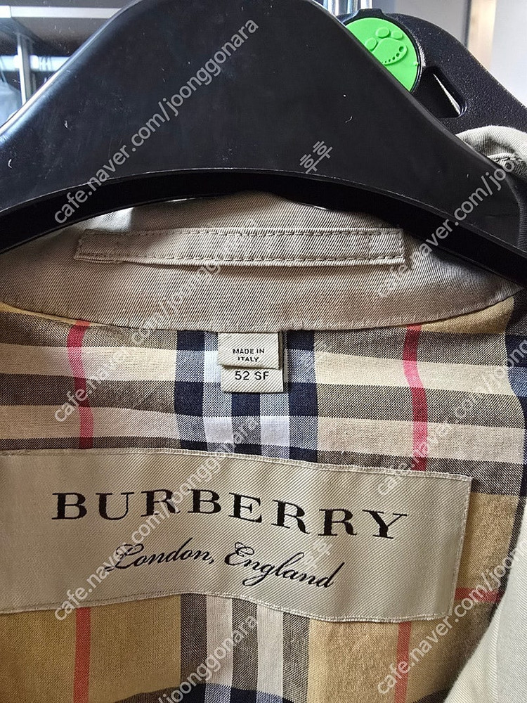 20년 구매, 버버리 캠든 카코트 52사이즈 입니다.(약 103 사이즈)--2