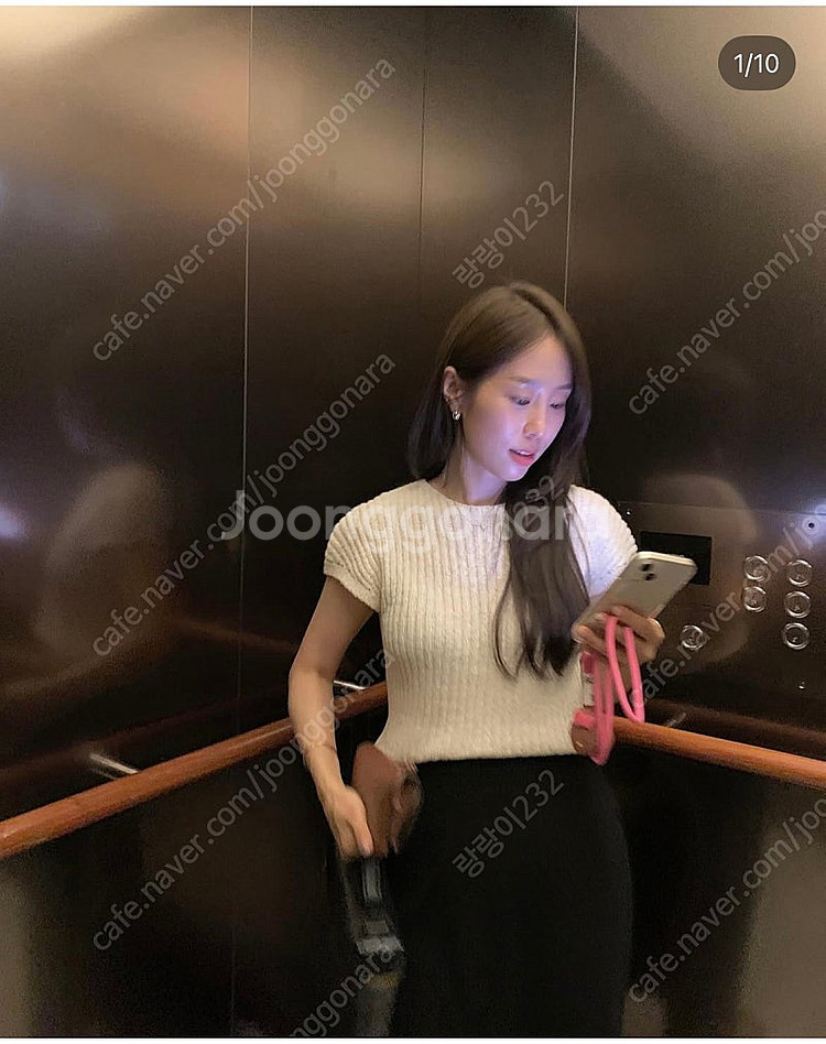 해이원 워닌 린넨캡소매반팔니트--0