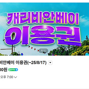 케리비안베이 7/18 종일권 대인 3장