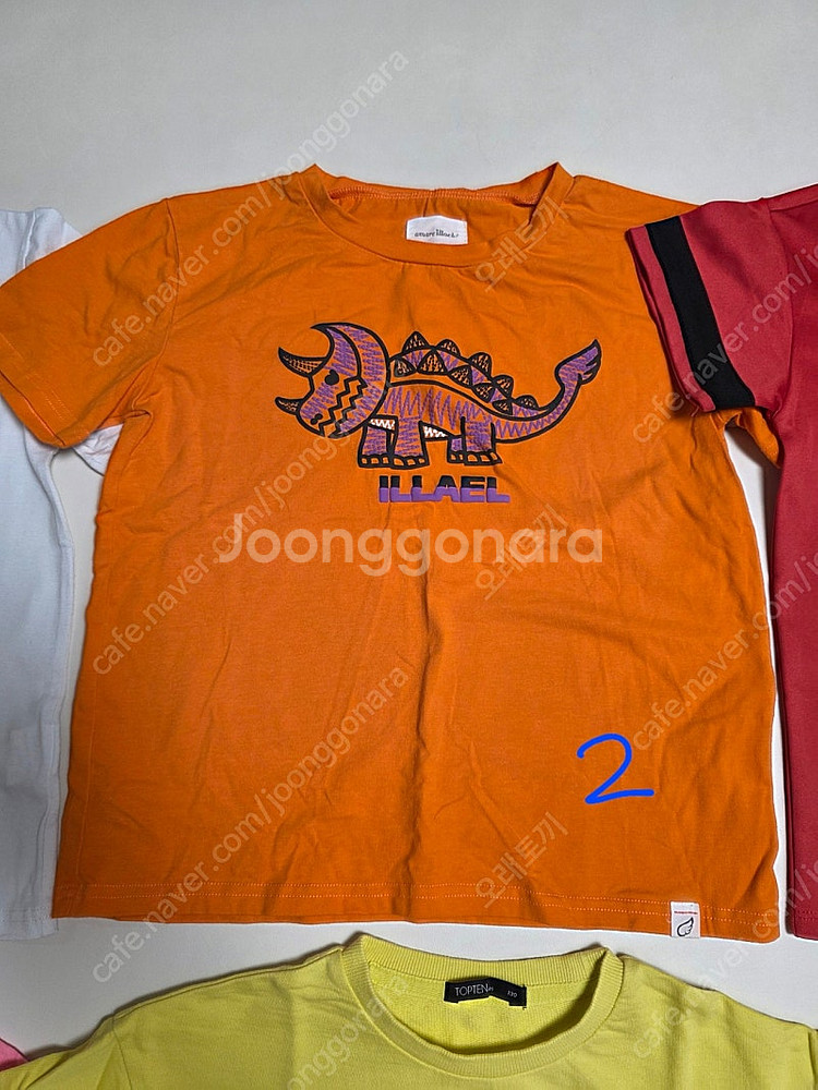 공룡티셔츠 130, 코코리타 포크레인 반팔티 , 탑텐키...--2