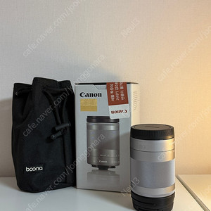 캐논 ef-m 18-150mm 렌즈 실버 풀박스 판매합니다. (거의 새상품)
