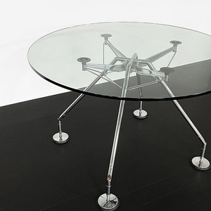 빈티지 유리 테이블 노모스 라운드 테이블 Nomos Round Glass Table