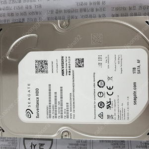 씨게이트 스카이호크 CCTV용 하드디스크 SEAGATE SKYHAWK CCTV DVR NVR 녹화기 전용 HDD 1TB