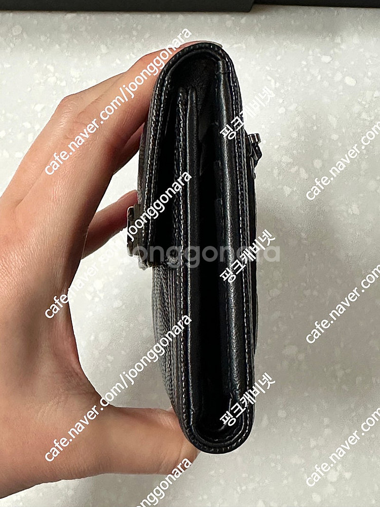 정품 샤넬 보이 반지갑 블랙 캐비어 새상품 내장칩버전 ...--3