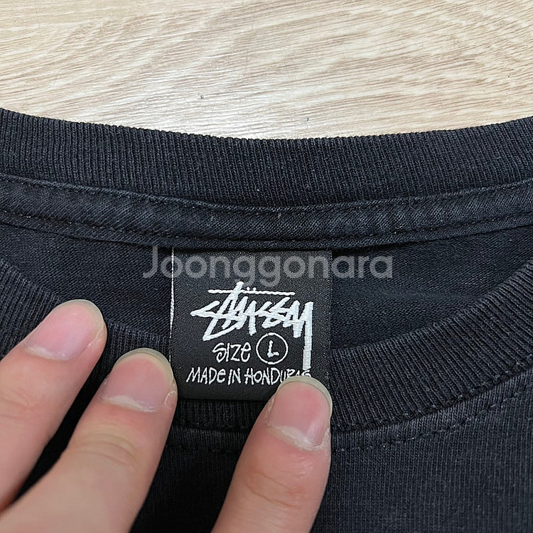 스투시 오리지널 빅스탁로고 반팔티 L/100--6
