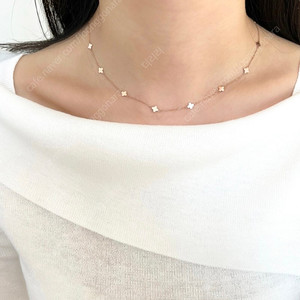클로버 목걸이 14k