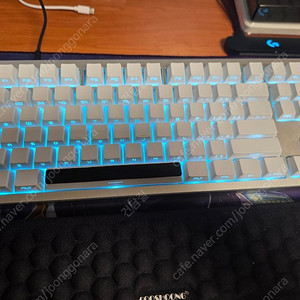 머코우즈 MCHOSE GX87 유무선 텐키리스 알루미늄 키보드 (실버 그린/ 실버 말차라떼축)