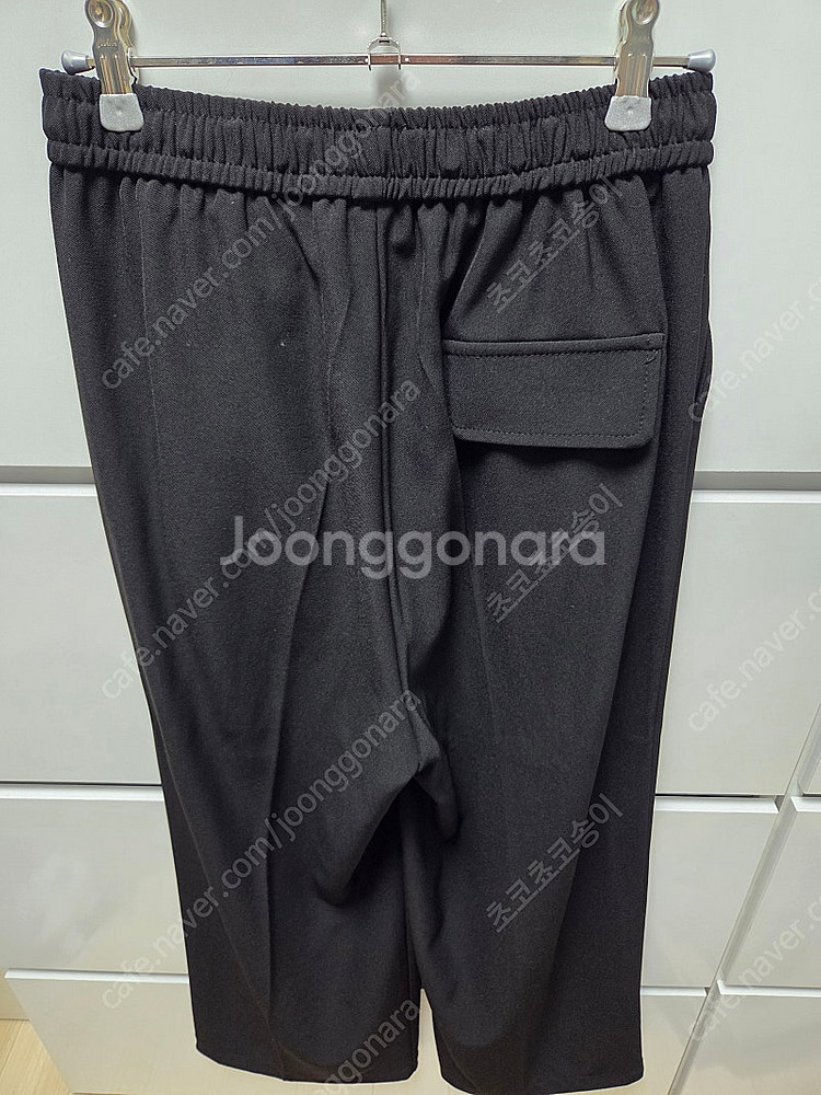 밴딩팬츠 블랙 (와이드핏)--1
