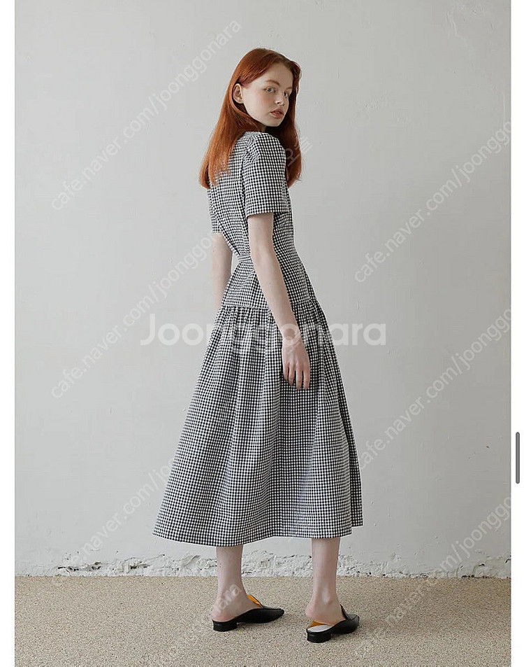 폴앤앨리스 체크 원피스--2