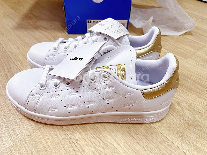 [새상품] Adidas 아디다스 스탠스미스 골드 매장판--3
