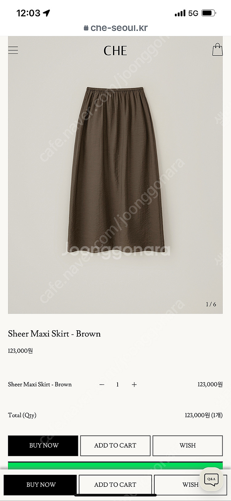 Che 체 Shee maxi skirt 맥시스커트 브라...--0