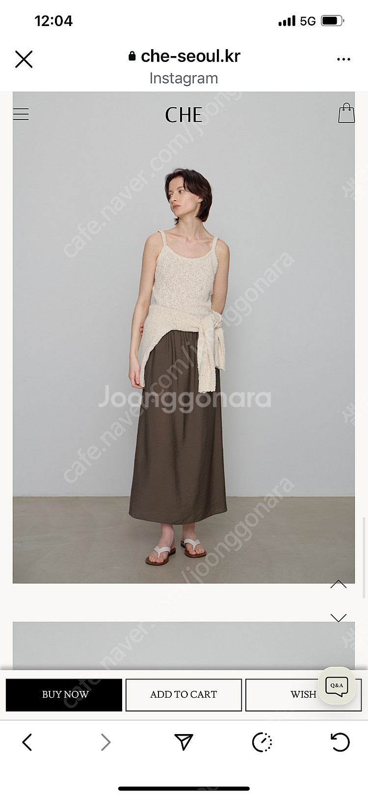 Che 체 Shee maxi skirt 맥시스커트 브라...--3
