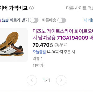 공용 미즈노 게이트 스카이 실내화(배드민턴, 배구화) 250