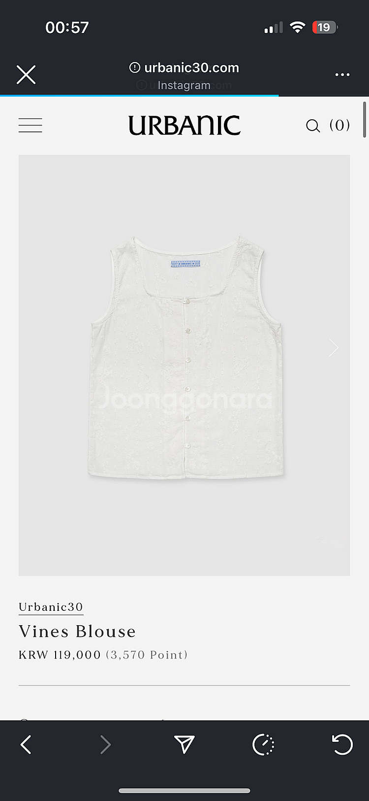 얼바닉30 urbanic30 Vines Blouse--1