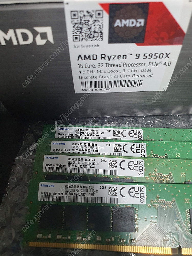 AMD 라이젠 5950X CPU + B550 보드 팝니...--0