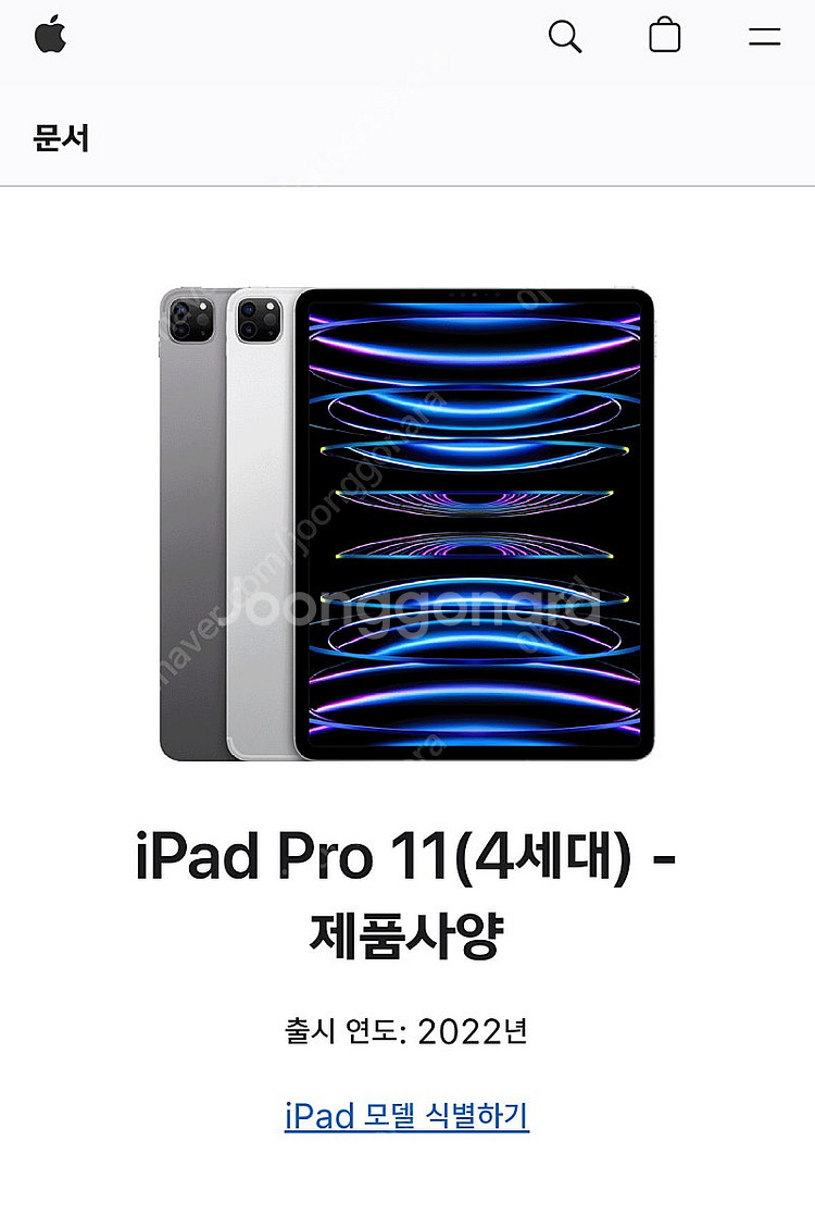 iPad Pro 11 4세대 Wi-Fi 2TB 실버 새...--0
